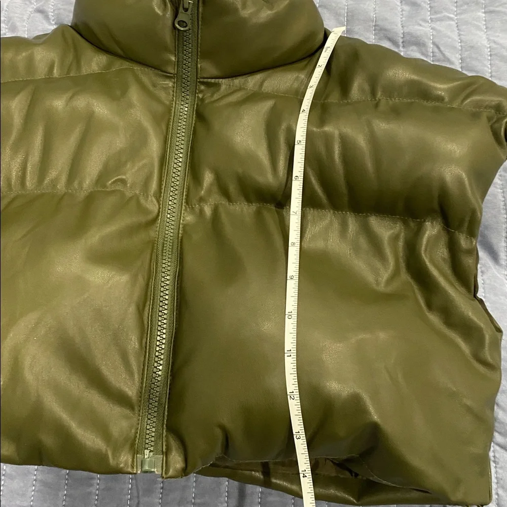 Olive Green Puffer Jacket - Picture 7 of 7
